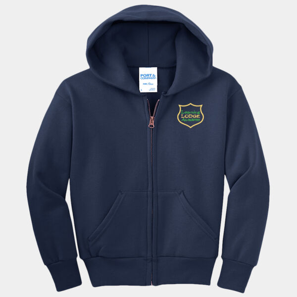 LLA ELEMENTARY - NAVY - YOUTH ZIP HOODIE Thumbnail