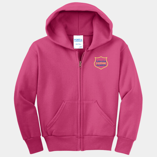 LLA Elementary - PINK - YOUTH ZIP HOODIE Thumbnail